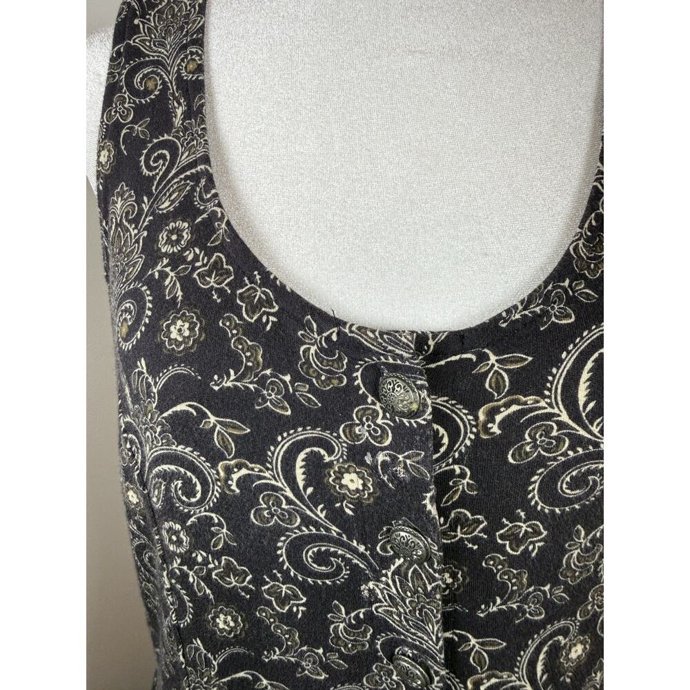 Free People Size Medium boho floral button front sleeveless festival western - Picture 3 of 9